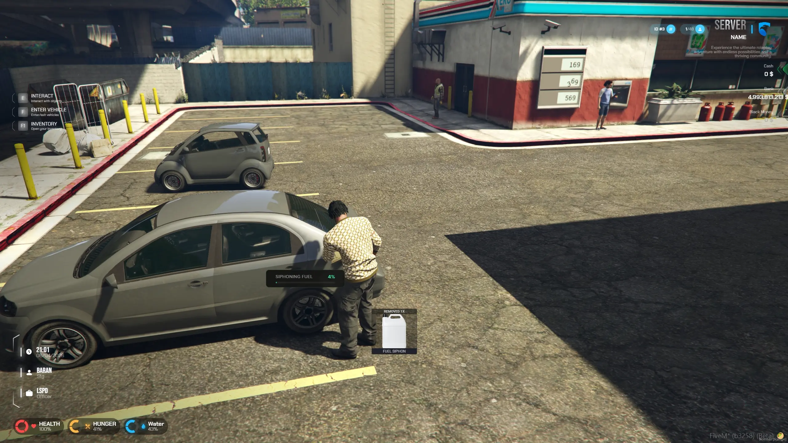 Fuel Siphoning & Police Alerts